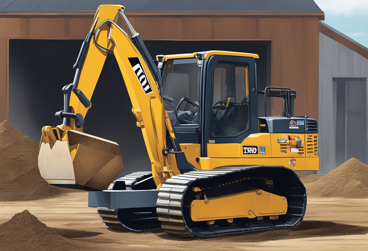 A toro dingo parked in a construction site in Cleveland, Ohio