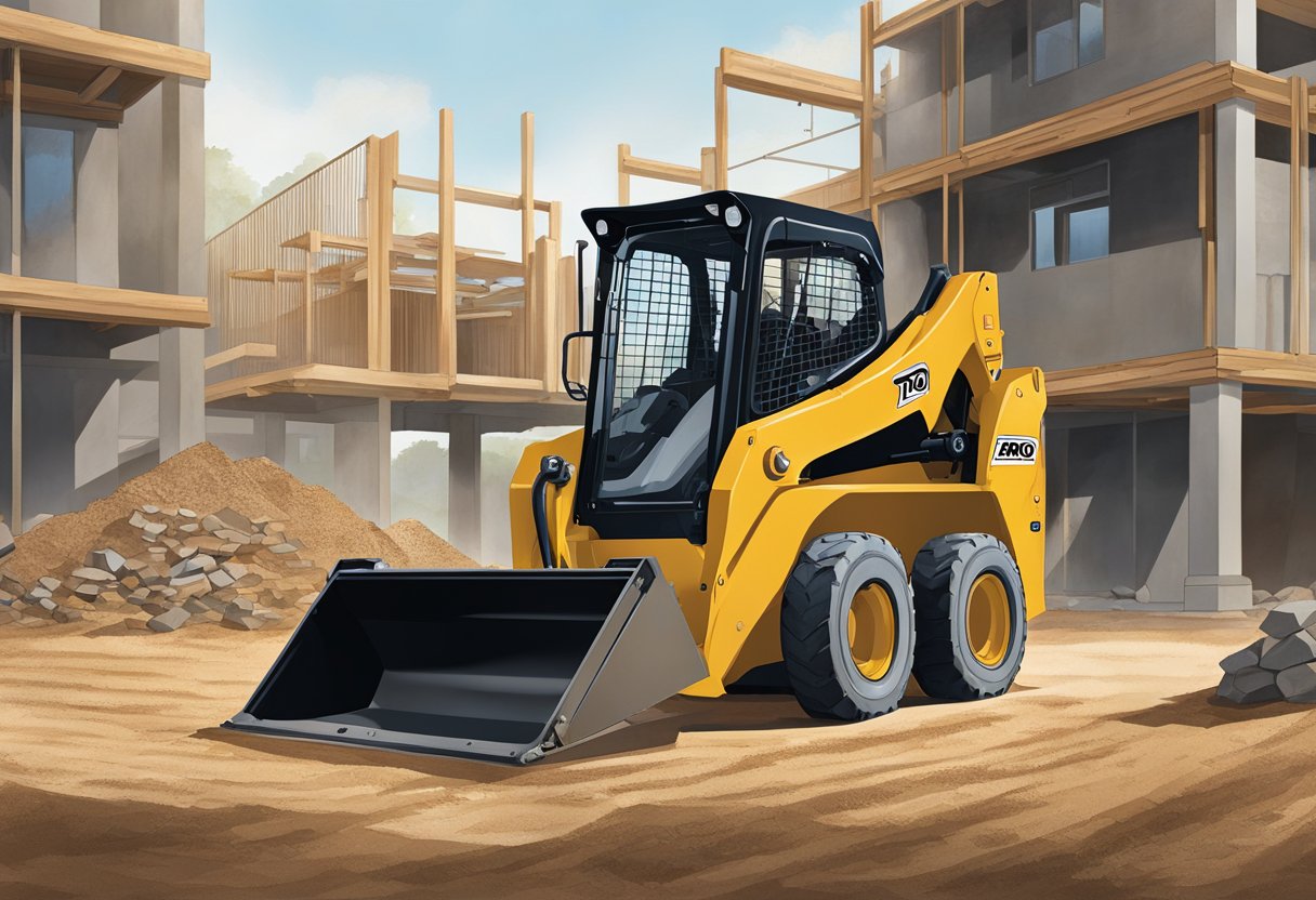 A Toro Dingo compact utility loader operating in a construction site in Cleveland, Ohio