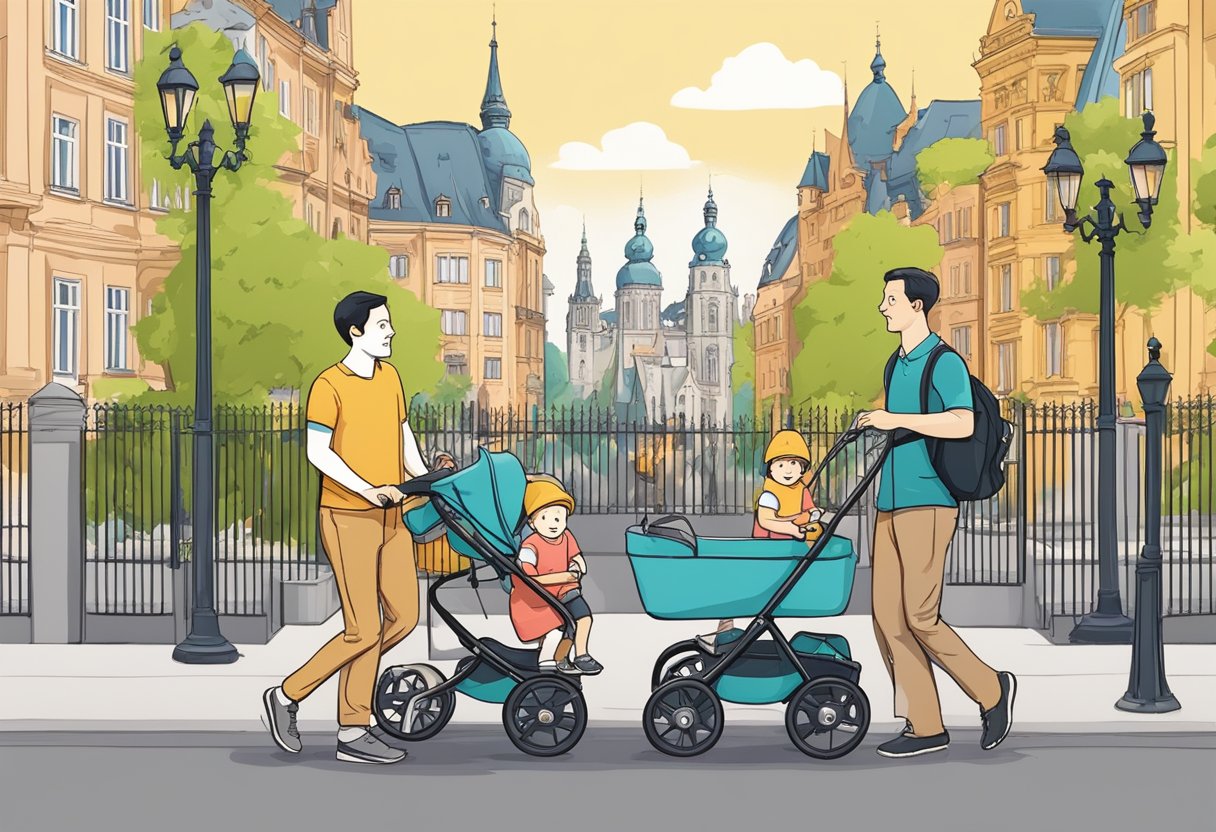 A family with toddlers explores Frankfurt's top attractions, including parks, museums, and the zoo, while using strollers and public transportation