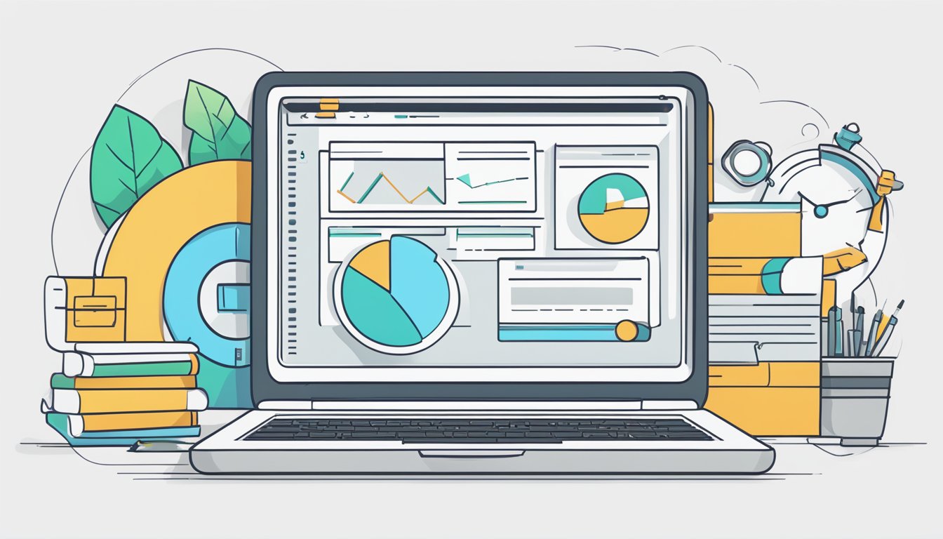 En bærbar datamaskin som viser SEO Mozs grunnleggende funksjoner og verktøy