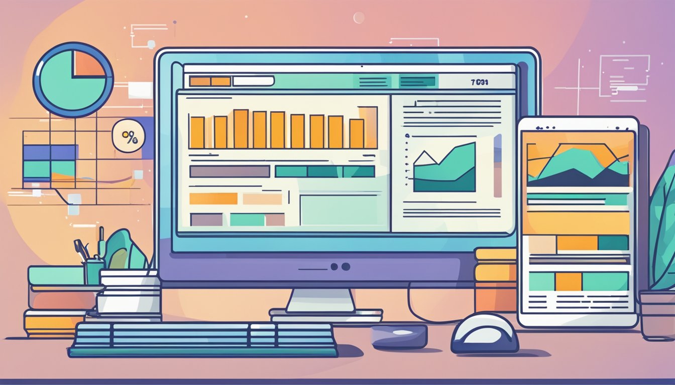 En dataskjerm som viser SEO-data for forretningsforbedring