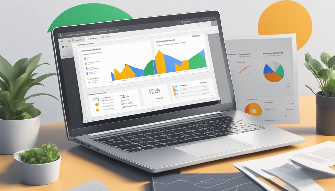 En bærbar datamaskin som viser Google Analytics dashbord med norske språkinstillinger