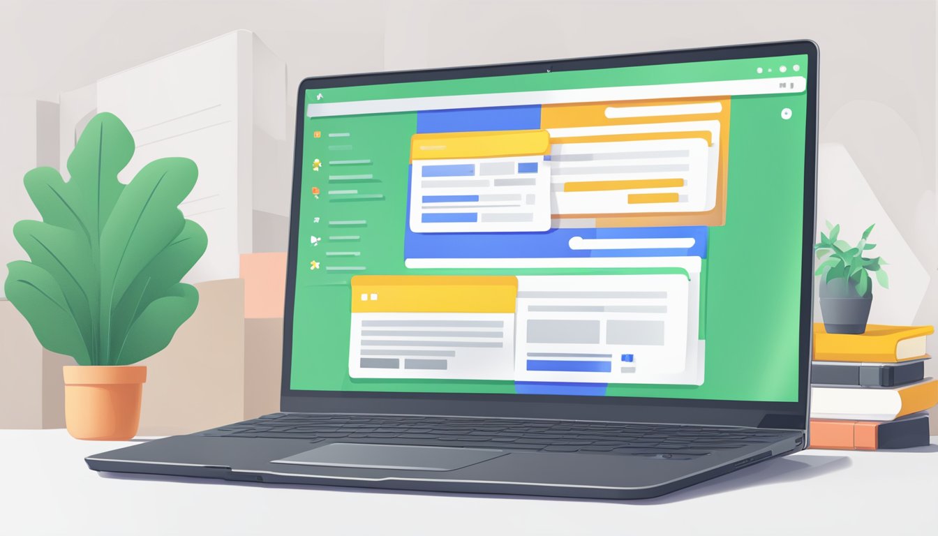 En bærbar datamaskin med Google Ads-grensesnittet åpent, som viser prisalternativene og grunnleggende informasjon