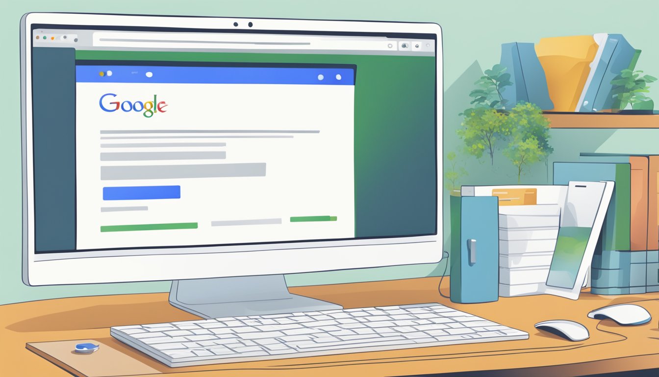 En dataskjerm som viser Google-nettstedet med fokus på siden for personvern- og sikkerhetsinnstillinger