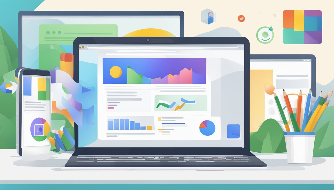 En dataskjerm som viser en Google-nettside med markedsføringsstrategier