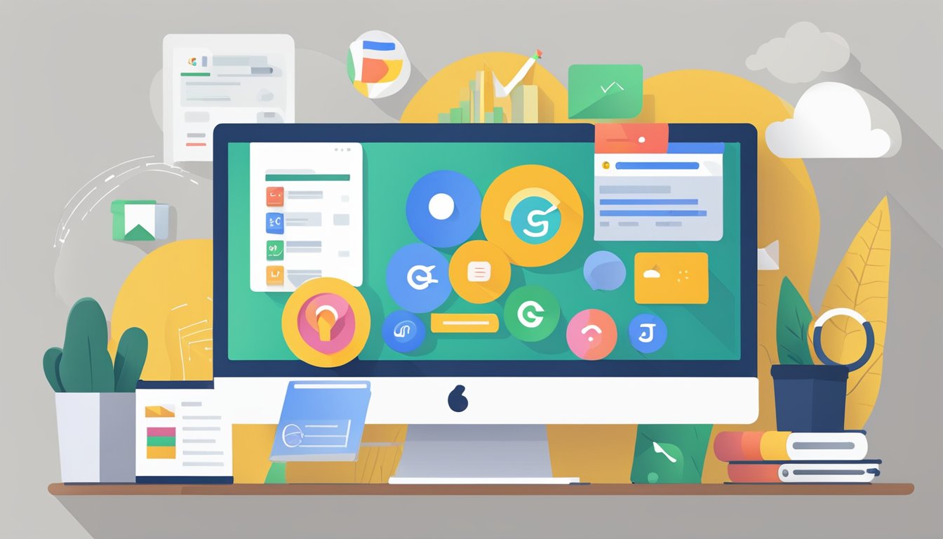 En dataskjerm som viser Google-nettstedet med nye funksjoner og oppdateringer