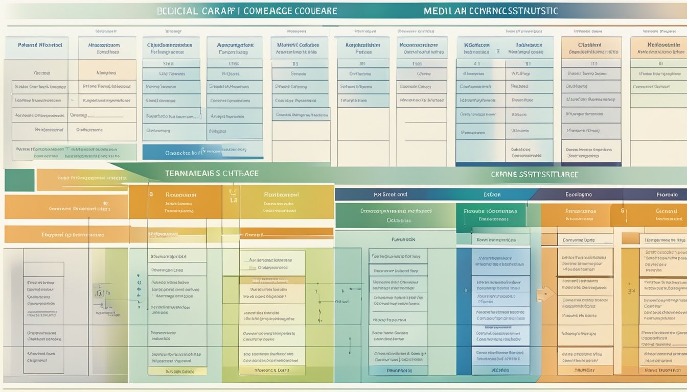 A medical chart with sections for policy structure, terms, and coverage details