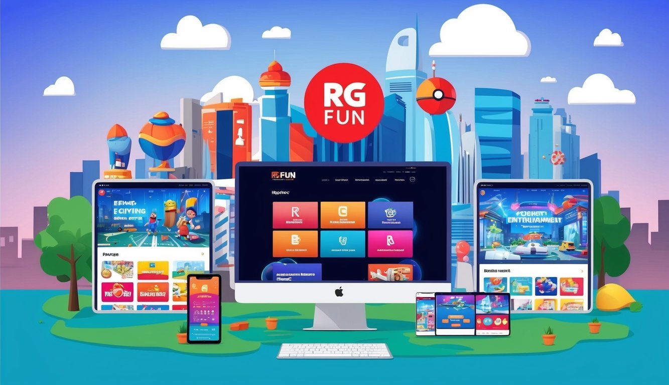 RG Fun Entertainment City 的網站介面，專注於用戶體驗