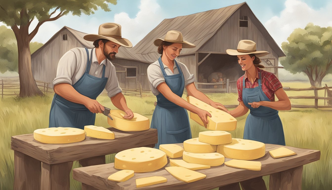 A German Texan family making traditional cheese on a rural Texas farm