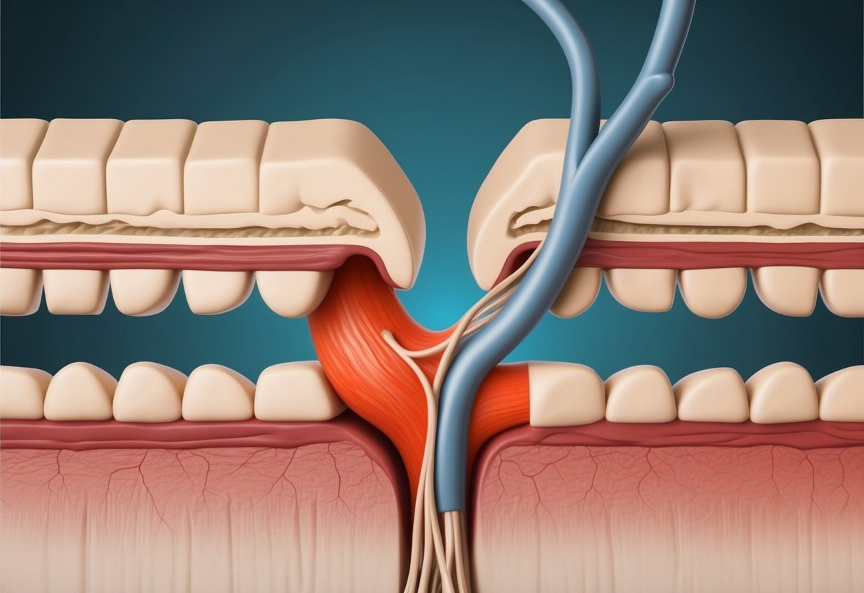 A spinal canal narrowing while a nerve root is compressed at the exit for foraminal stenosis