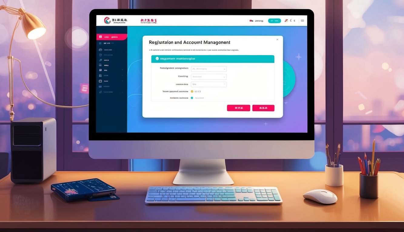一個顯示台灣線上娛樂賭場註冊流程和帳戶管理的電腦螢幕
