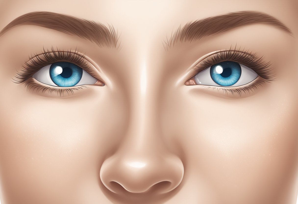 A close-up of a clear, glowing skin with visibly reduced pores after a HydraFacial treatment