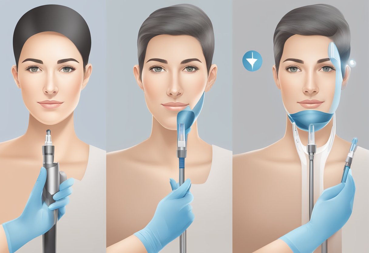 A comparison between Morpheus8 and traditional microneedling, showing the different devices and techniques used in each treatment