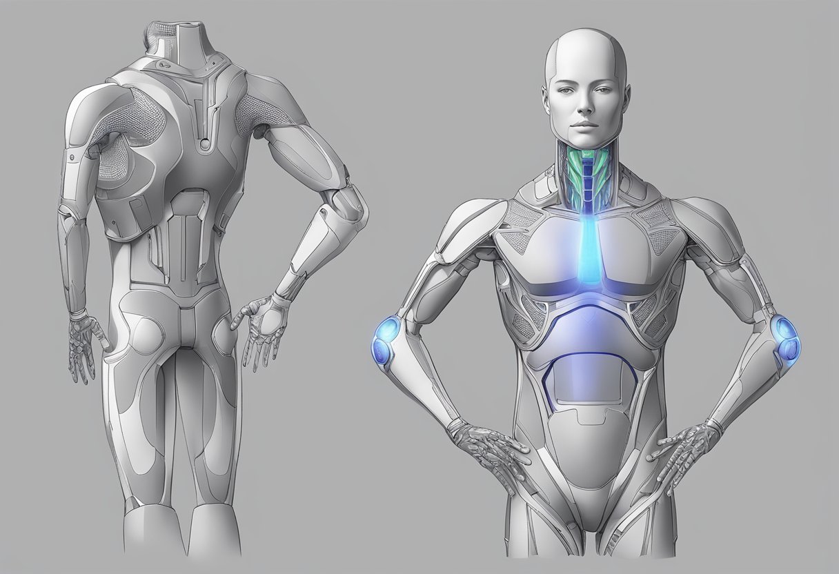 A serene setting with a Morpheus8 device targeting various areas of the body, such as the face, neck, arms, abdomen, and thighs