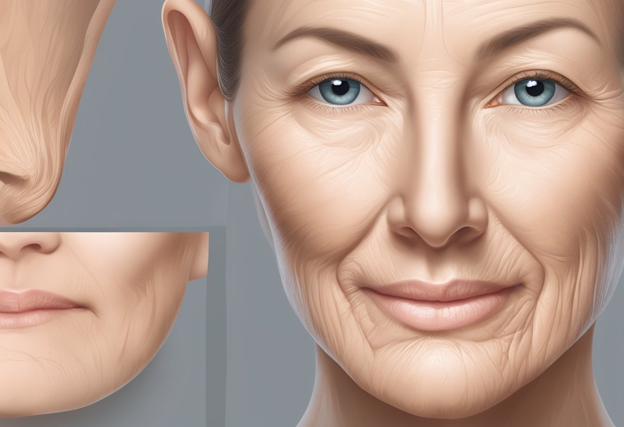 A glowing, youthful face and neck, with tightened skin and reduced wrinkles, after Morpheus8 treatment