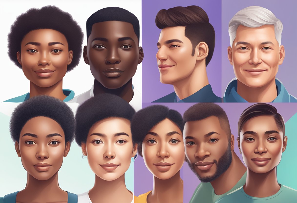 A diverse group of individuals with different skin types using Morpheus8, showing positive reactions and results