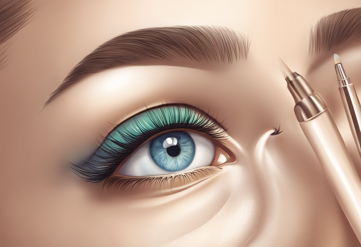 A woman's eye area being gently treated with Botox to smooth away fine lines and wrinkles, with a focus on the delicate skin around the eyes