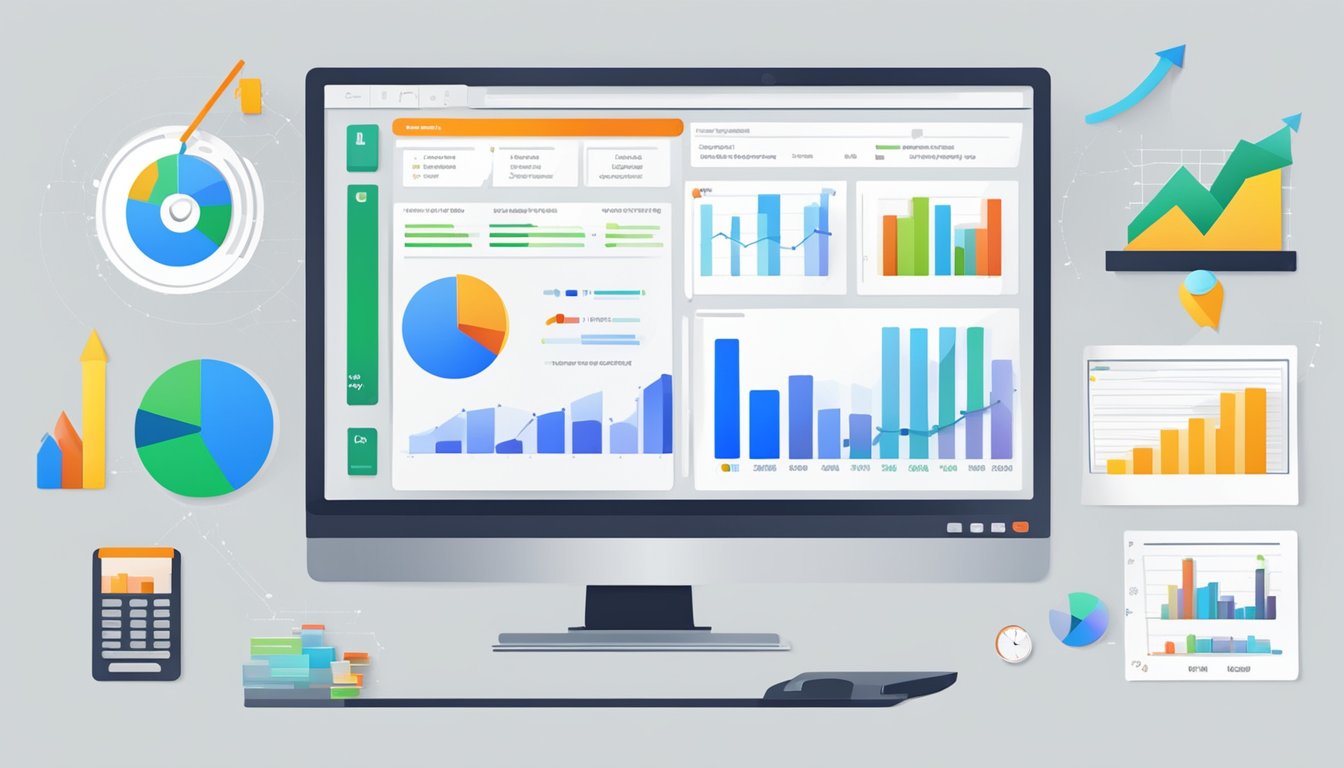 En dataskjerm som viser nettstedsanalyse og optimaliseringsverktøy
