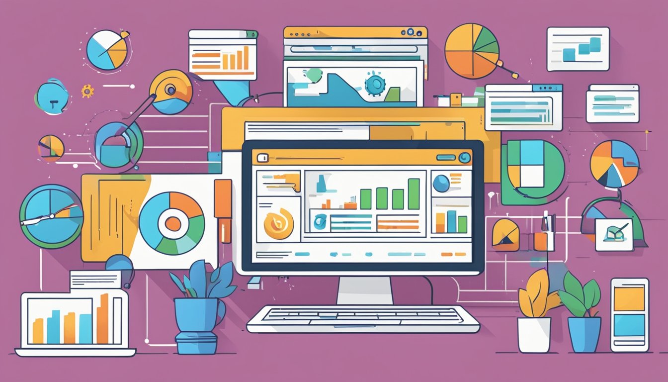 En dataskjerm som viser avanserte SEO-analyseteknikker og taktikker