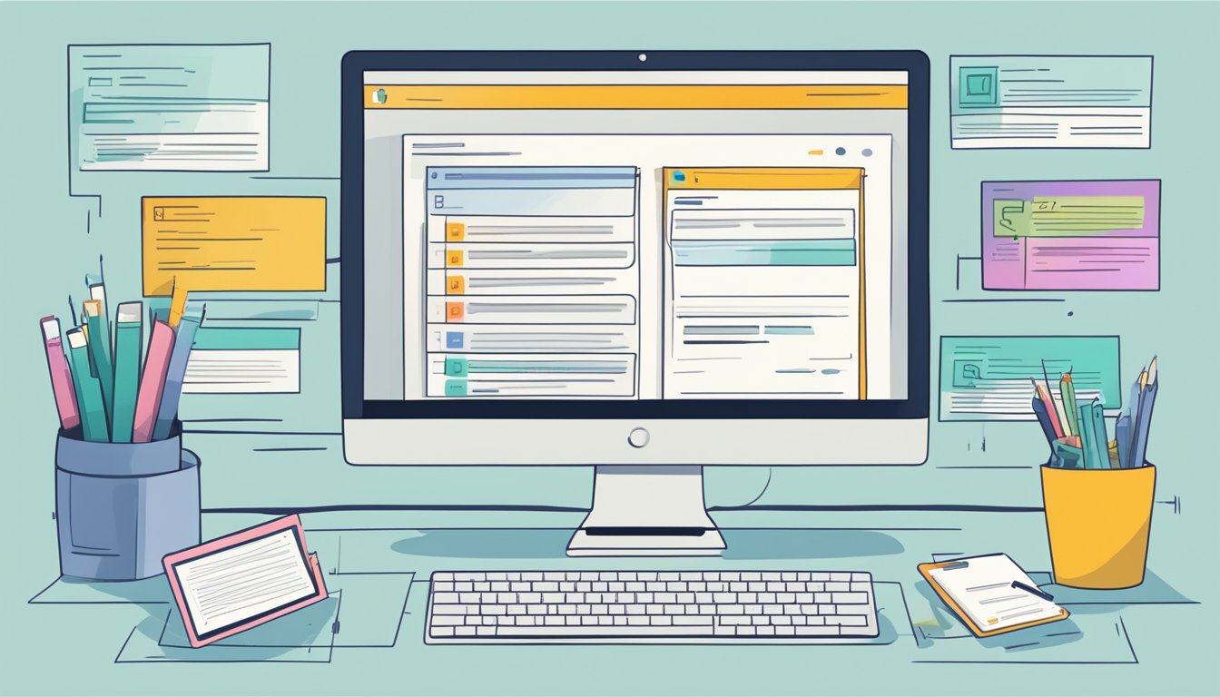 En dataskjerm med en liste over ofte stilte spørsmål relatert til SEO-analyse