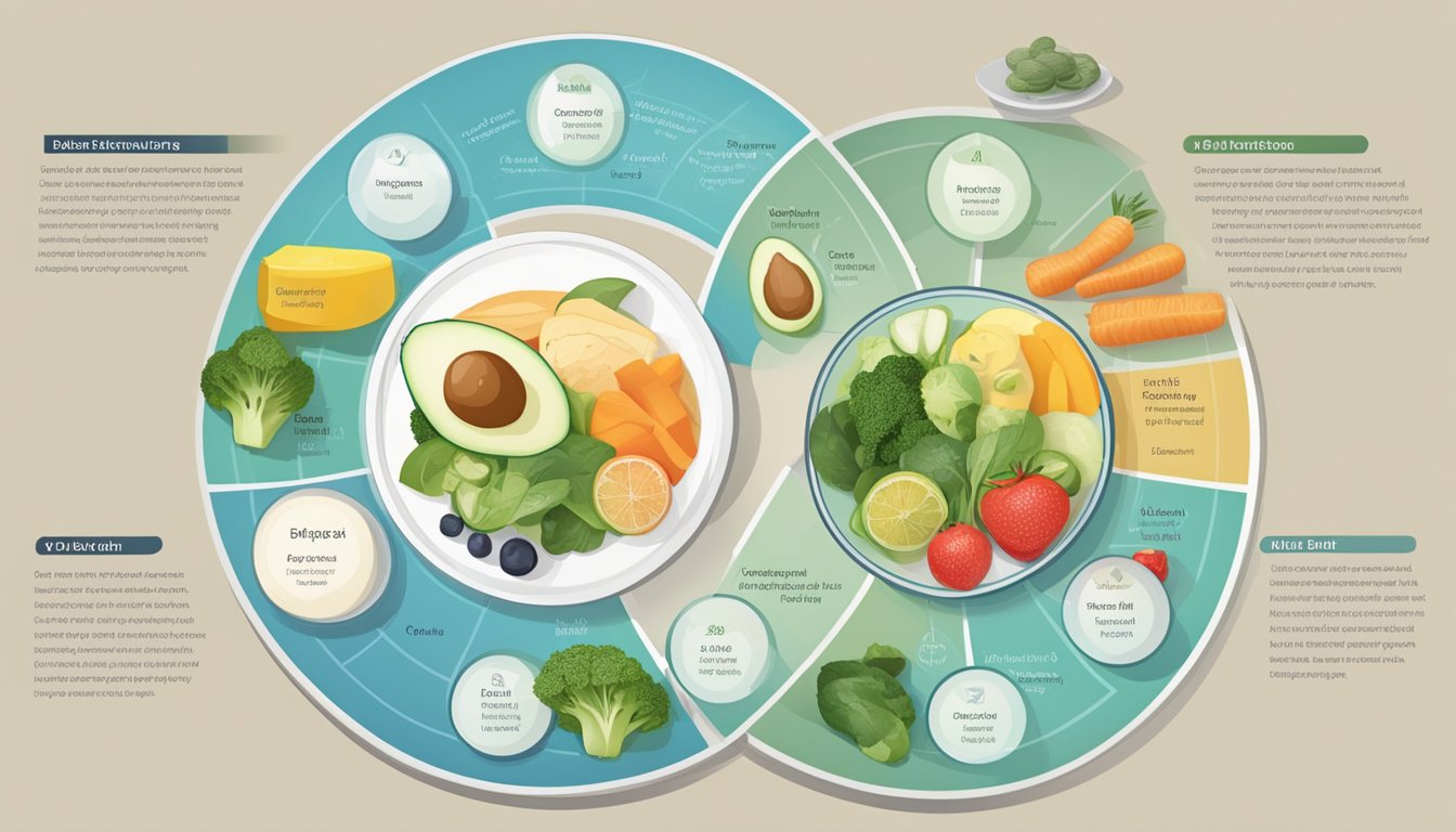 A table displaying various diet plans, with the DASH diet highlighted and compared to others for managing hypertension