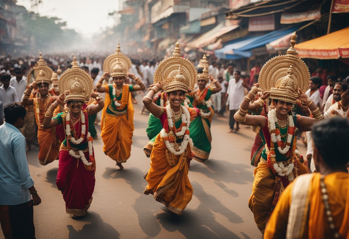 परंपरागत ओडिशी संगीत की जीवंत ध्वनि हवा में गूंजती है