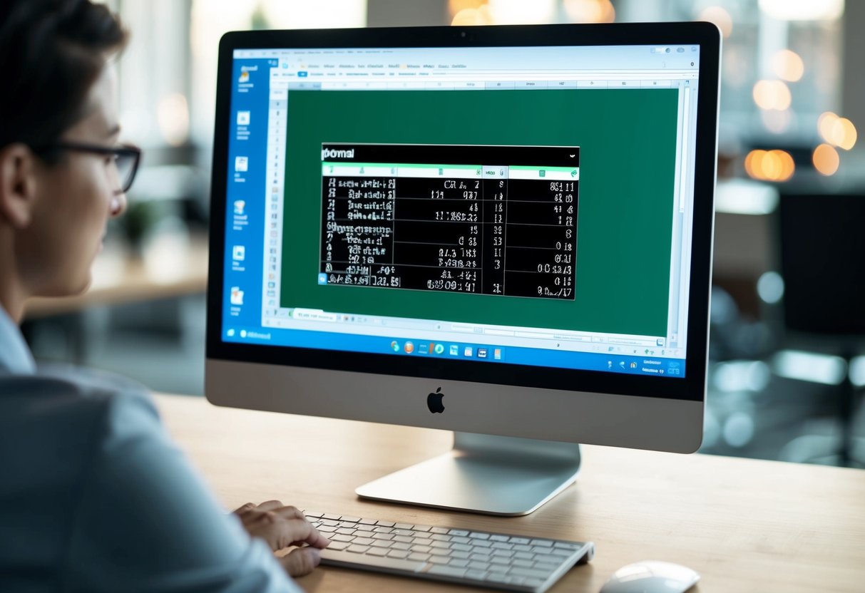 Uno schermo di computer che mostra un foglio di calcolo Excel con il cursore che seleziona una cella per applicare l'opzione di formattazione in apice o in pedice.