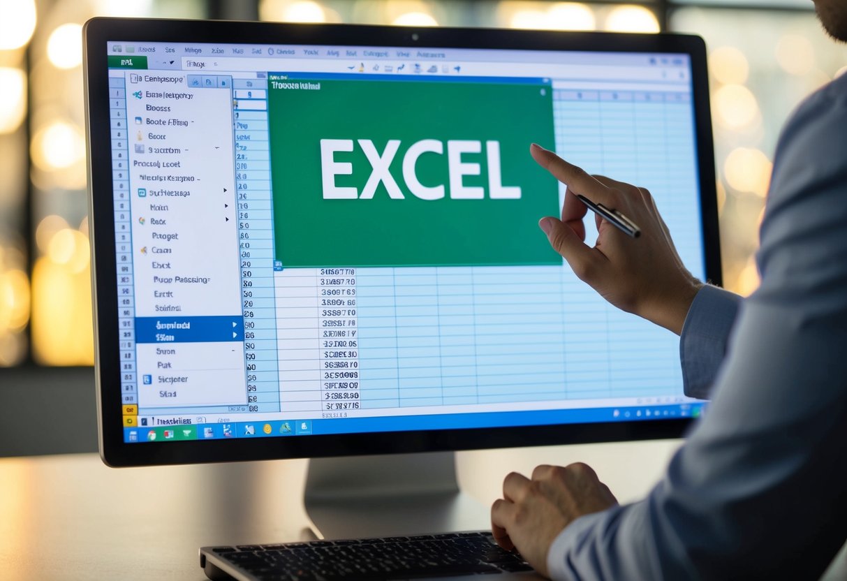 Uno schermo di computer che mostra Excel con il cursore sospeso sui pulsanti "Apice" e "Pedice" nella barra degli strumenti