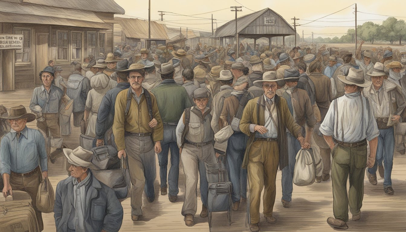 A group of German immigrants arriving in Texas, facing challenges and adversities, while establishing and contributing to the local journalism industry