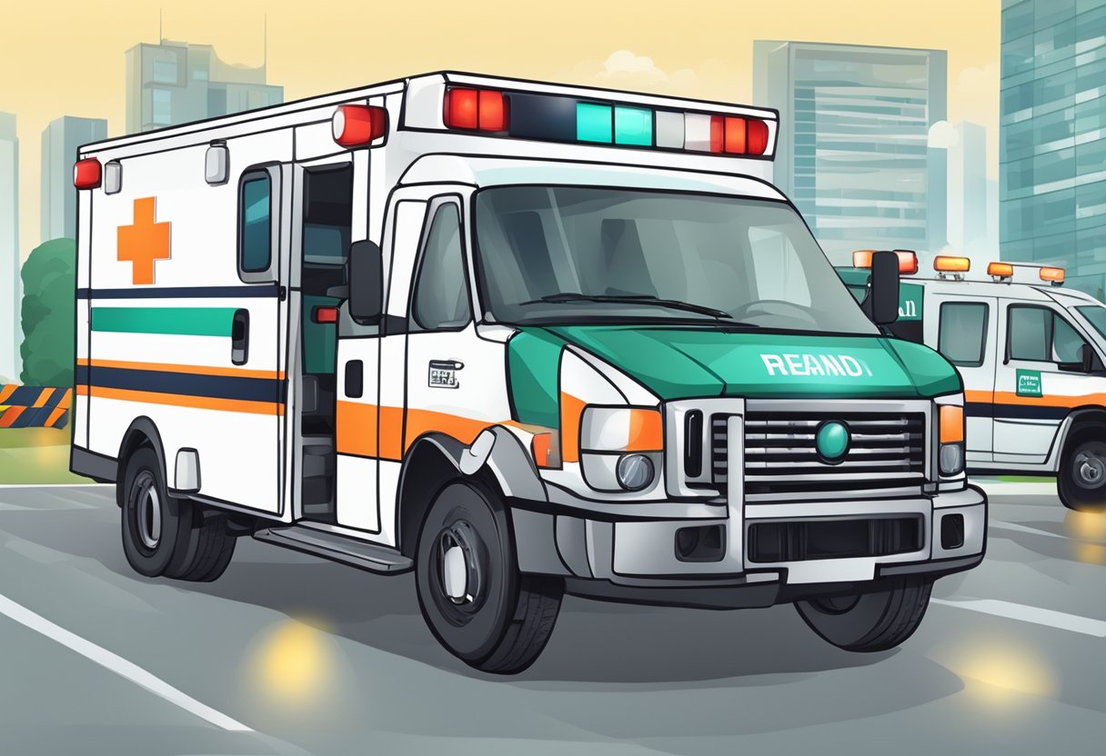 Uma equipe médica planeja e organiza o despacho de ambulâncias para um evento esportivo.