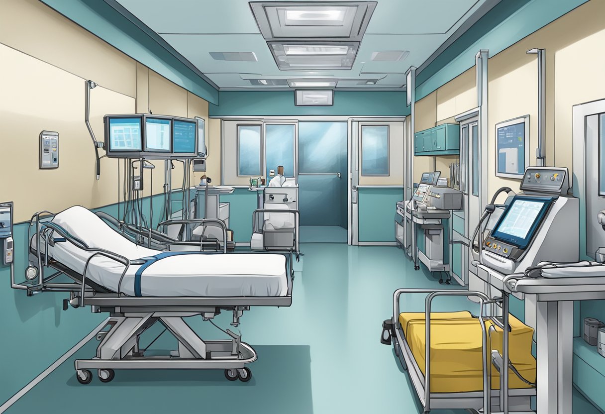 Uma UTI móvel privada respondendo a uma emergência médica