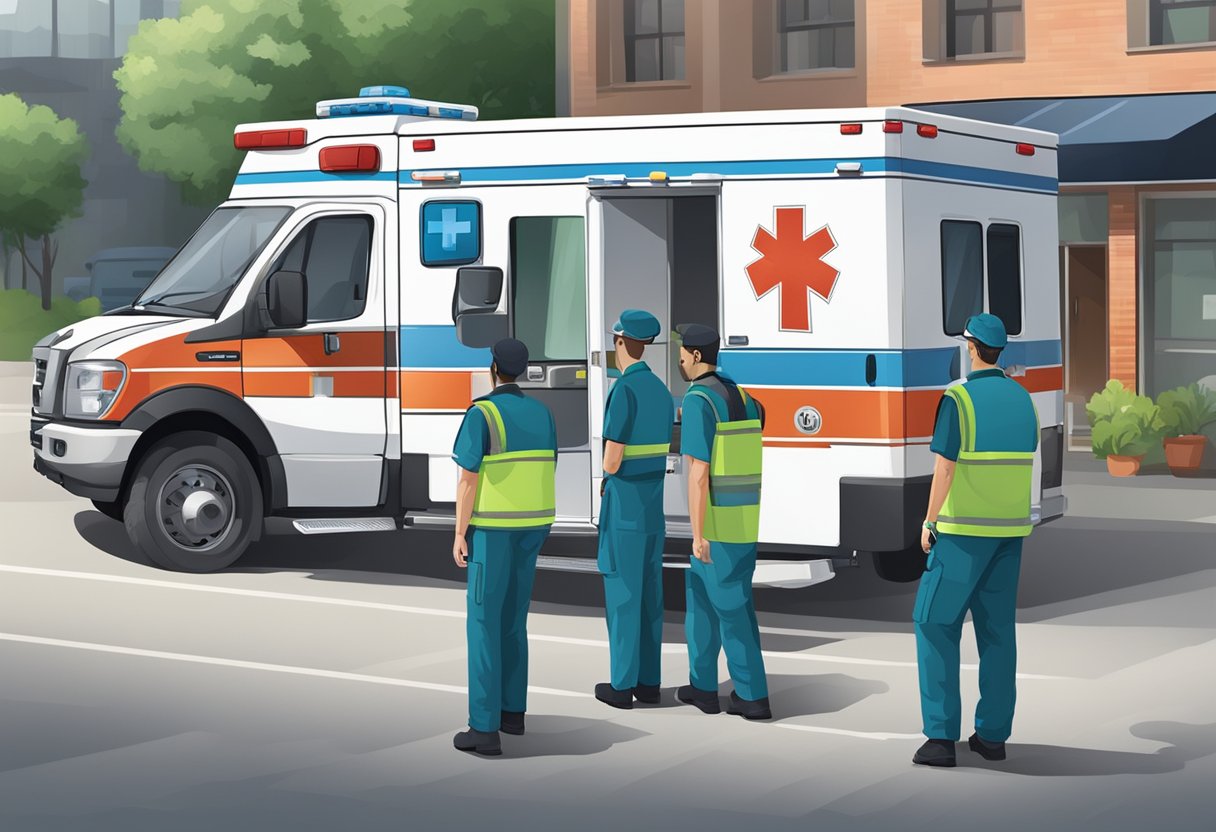 Equipe médica e paramédicos contratam ambulância para o evento