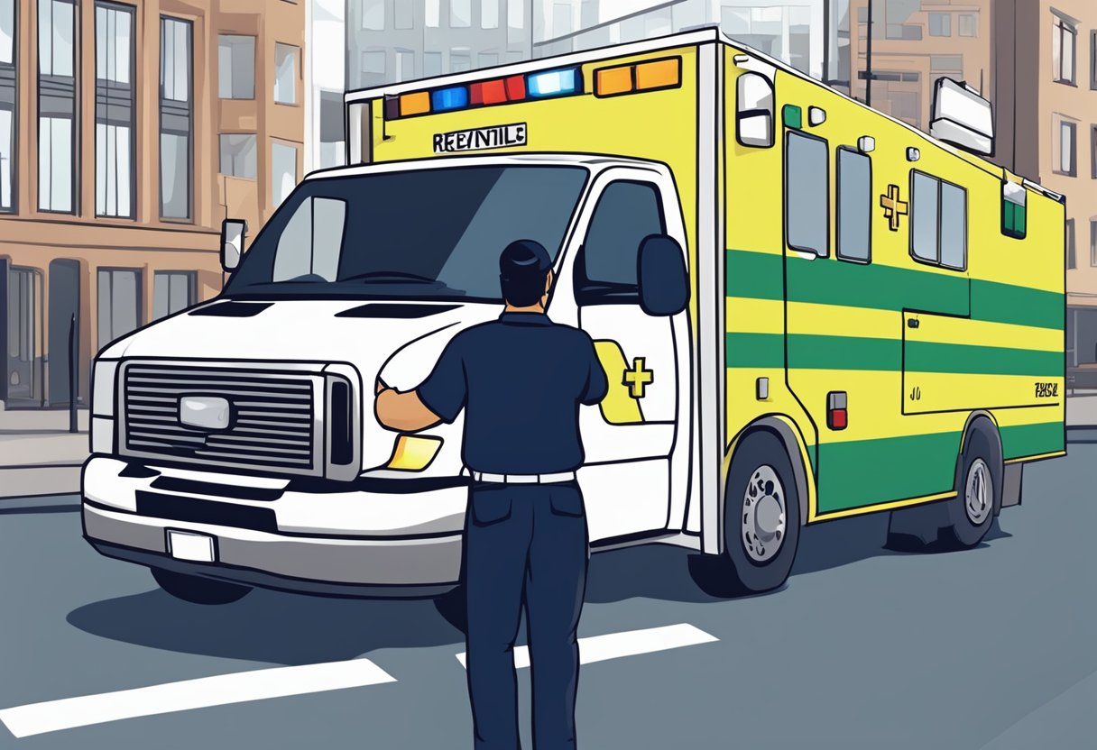 Um organizador de eventos entrando em contato com uma empresa de ambulâncias para reservar seus serviços para um evento próximo.