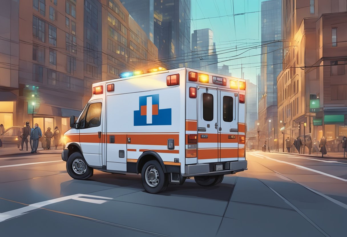 Ambulâncias Traslado: Serviços Essenciais para Emergências e Rotinas 2 Uma ambulância acelerando pelas ruas da cidade, com luzes piscando e sirenes uivando enquanto transporta um paciente para um novo local.