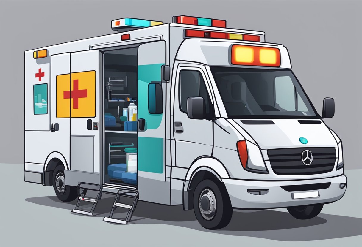 Transporte Ambulância Particular: Benefícios e Considerações Essenciais 4 Uma ambulância particular transporta um paciente, com a equipe médica atendendo a ele. O veículo está equipado com suprimentos médicos e possui uma atmosfera profissional e clínica.
