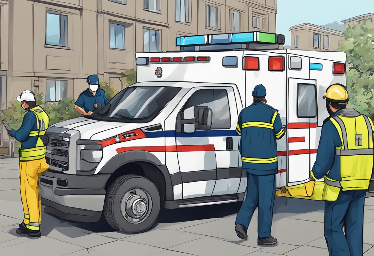 Contratar Ambulância para Evento: Guia Essencial para Segurança em Festas 4 Um grupo de pessoas organizando um serviço de ambulância para um evento