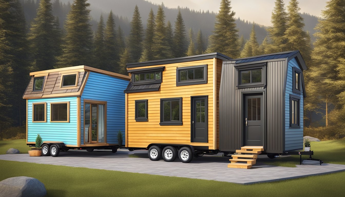 A side-by-side comparison of a DIY-built tiny house and a professionally crafted one, showcasing the differences in quality and design