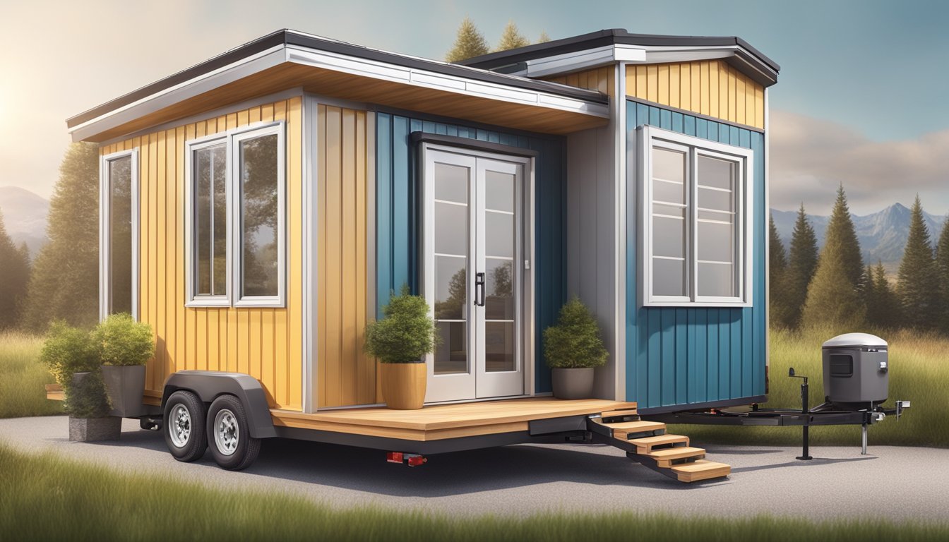 A tiny house and a trailer home side by side, with a focus on their structural differences and compliance with legal and building regulations