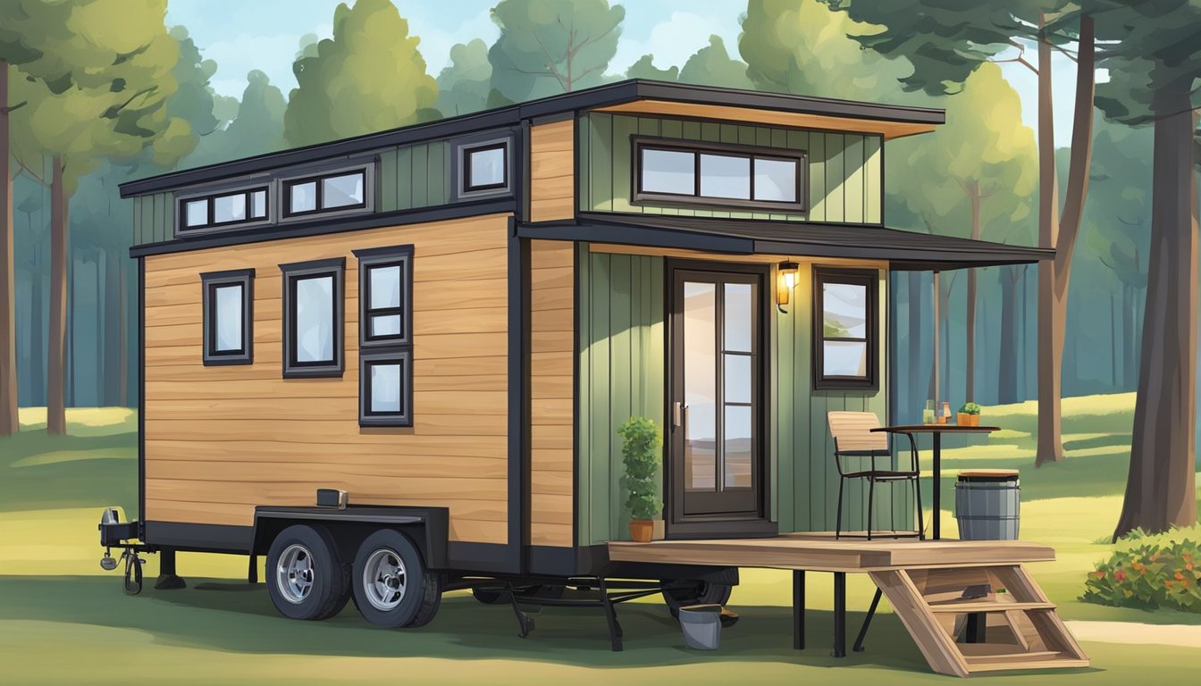 A cozy tiny house with a loft bed, kitchenette, and large windows contrasts a compact trailer home with a small living area and basic amenities