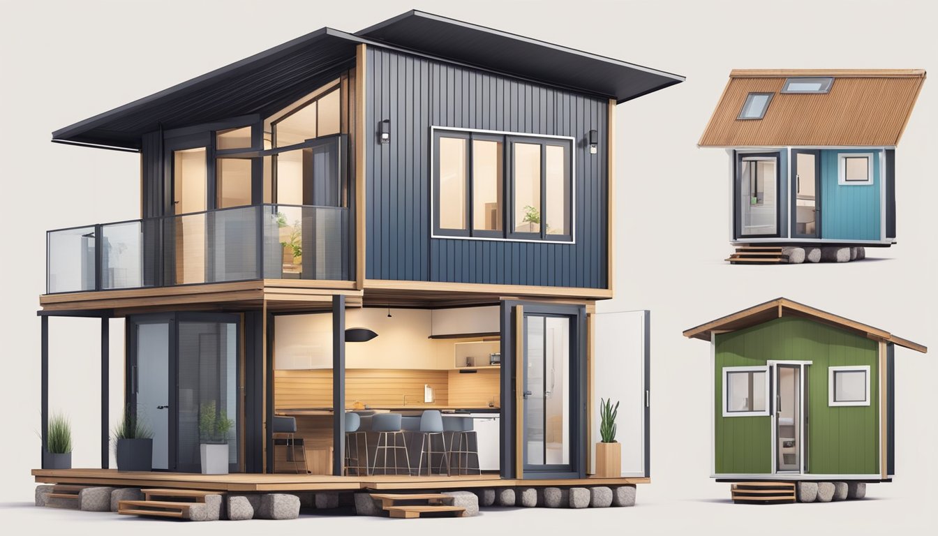 A tiny house with interchangeable furniture and modular design for various functions