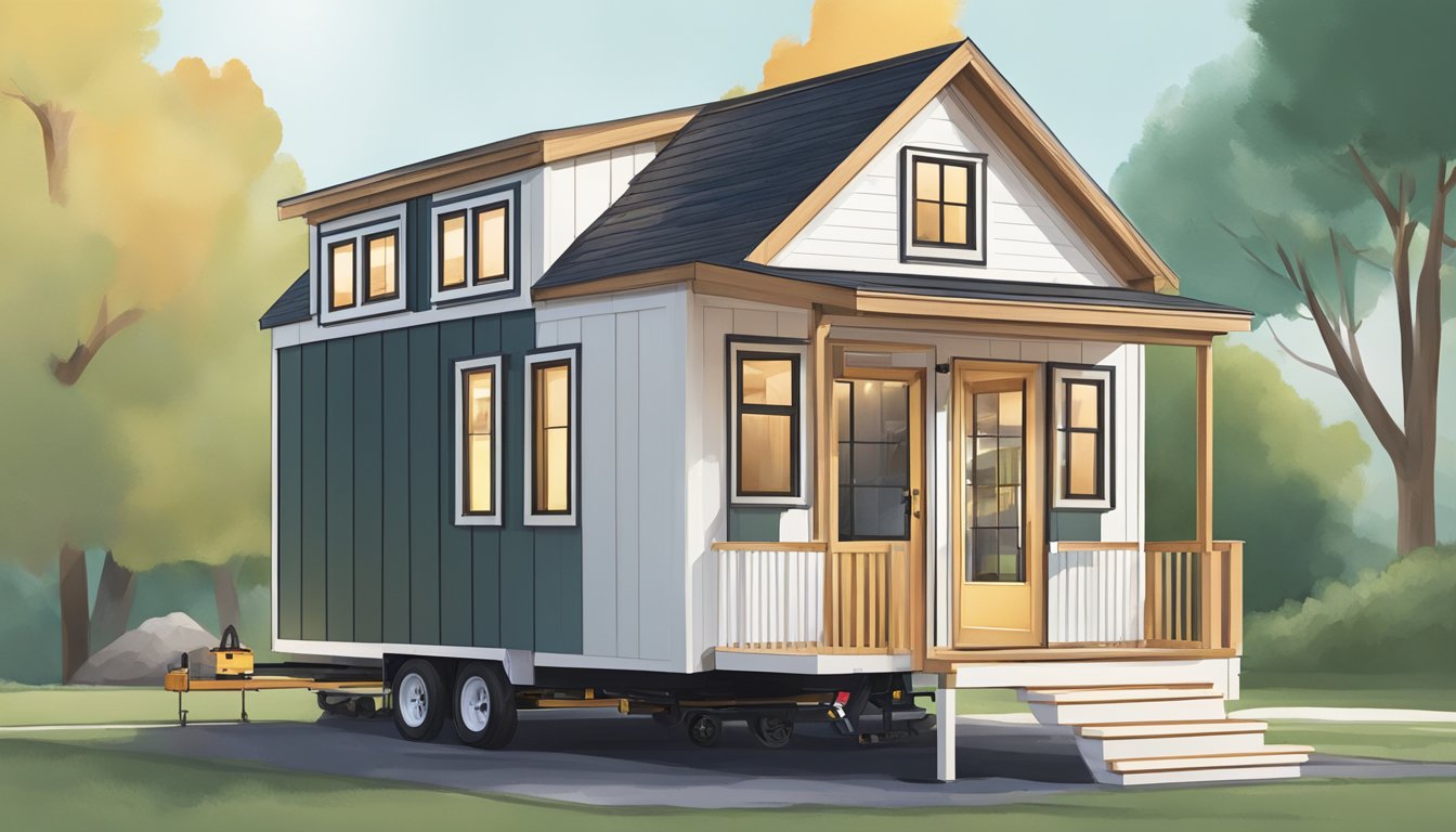 A tiny house being constructed with customizable features