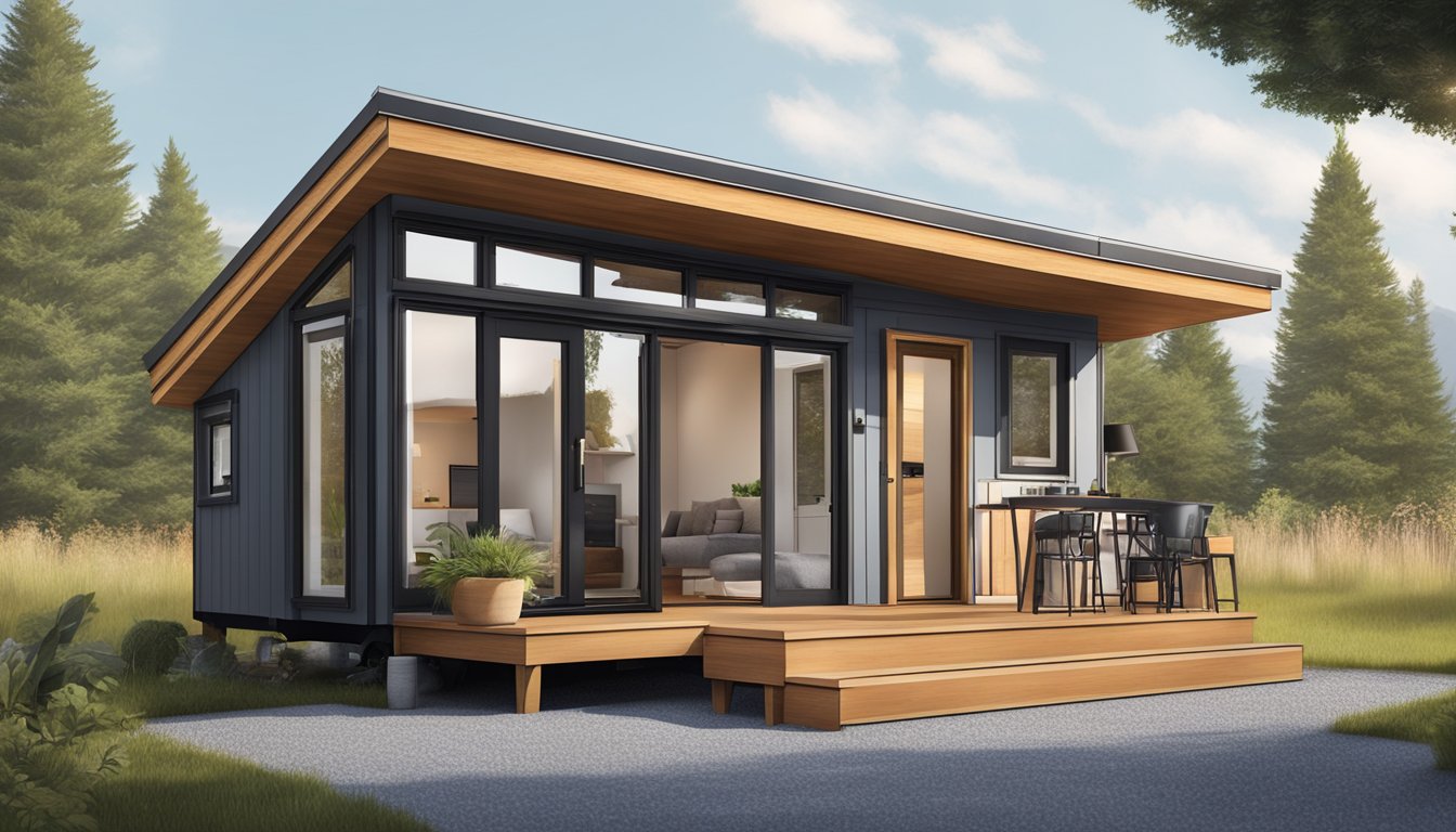 A small, modern tiny house with customizable features and personal touches