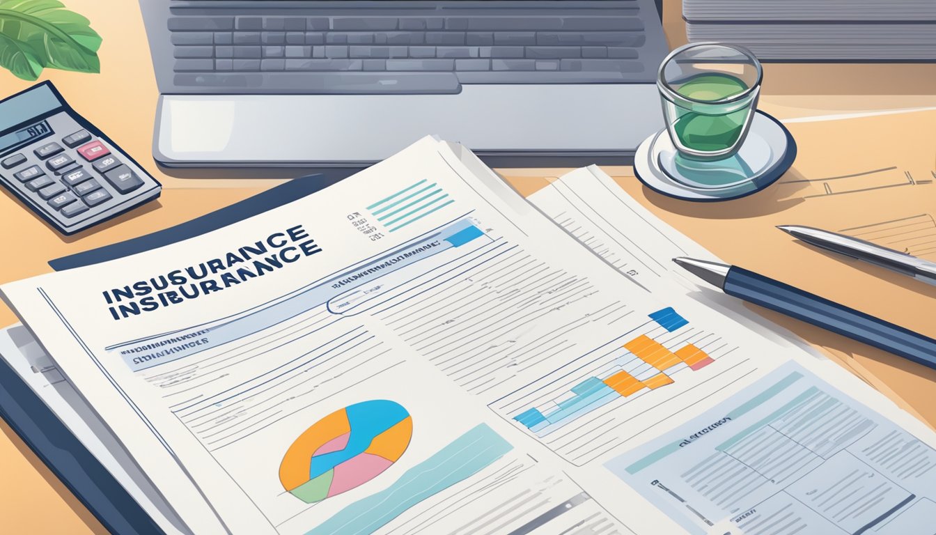 A table with various insurance policy documents and a chart comparing different provider options for guaranteed issue critical illness insurance