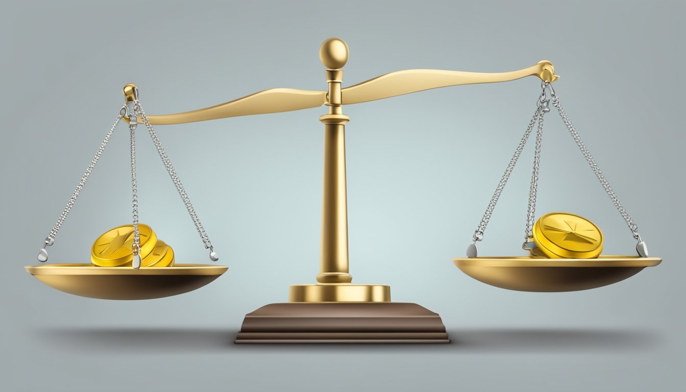 A scale with balanced weights symbolizing legal and policy framework for personal critical illness insurance