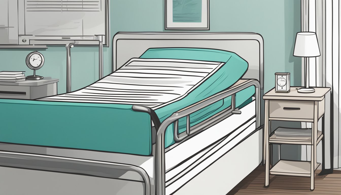 A hospital bed with a standalone critical illness insurance policy displayed prominently on the bedside table, symbolizing the benefits of independent coverage