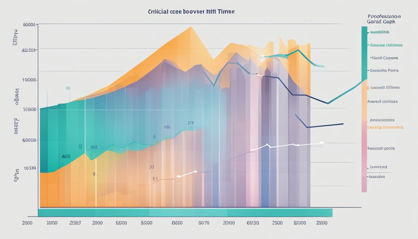 A graph showing the decreasing term of critical illness cover benefits over time