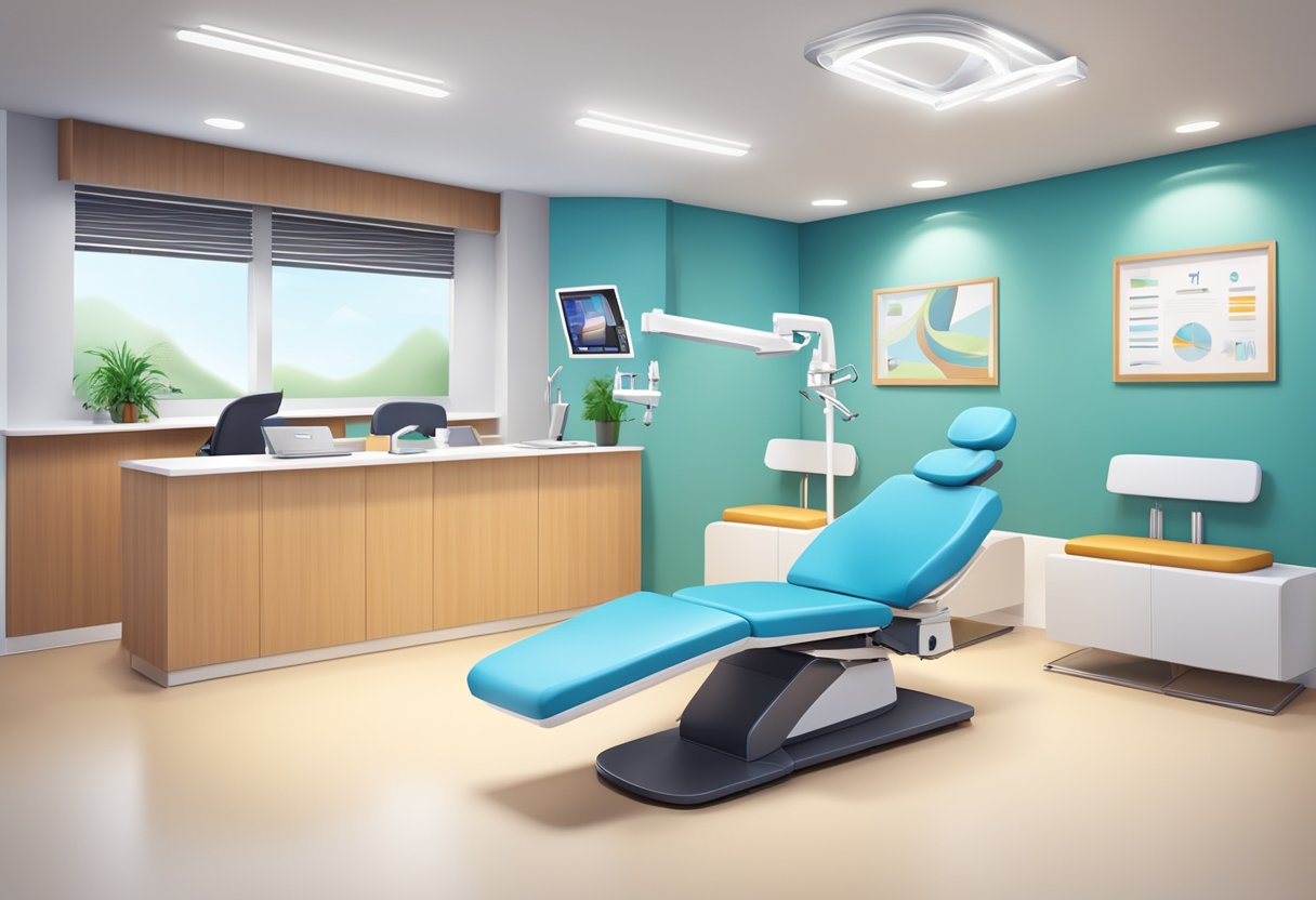 An orthodontist's office with modern equipment and a friendly waiting area