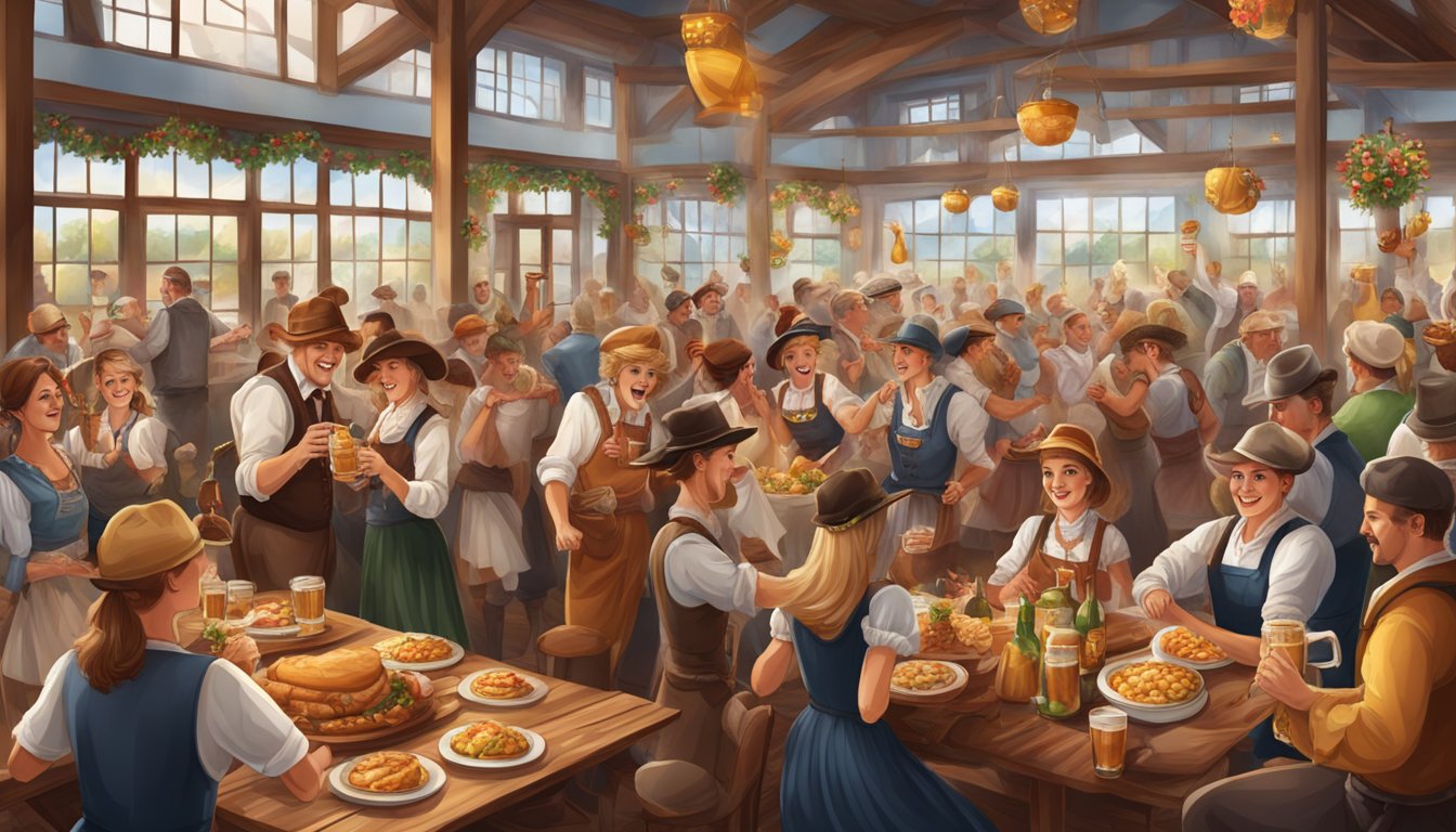 A lively Oktoberfest celebration with traditional German cuisine and Texan dance traditions