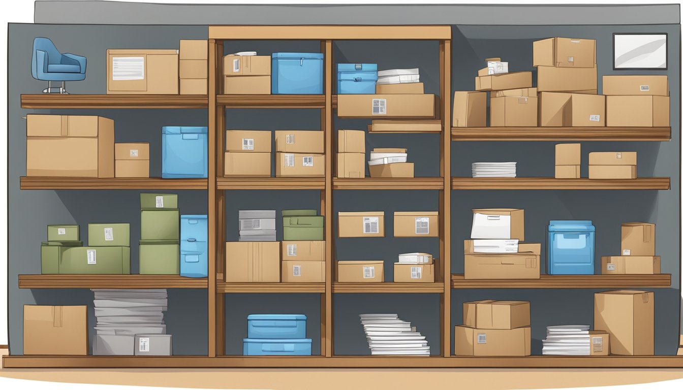 A neatly organized moving inventory list with labeled boxes and furniture, ready for interstate journey