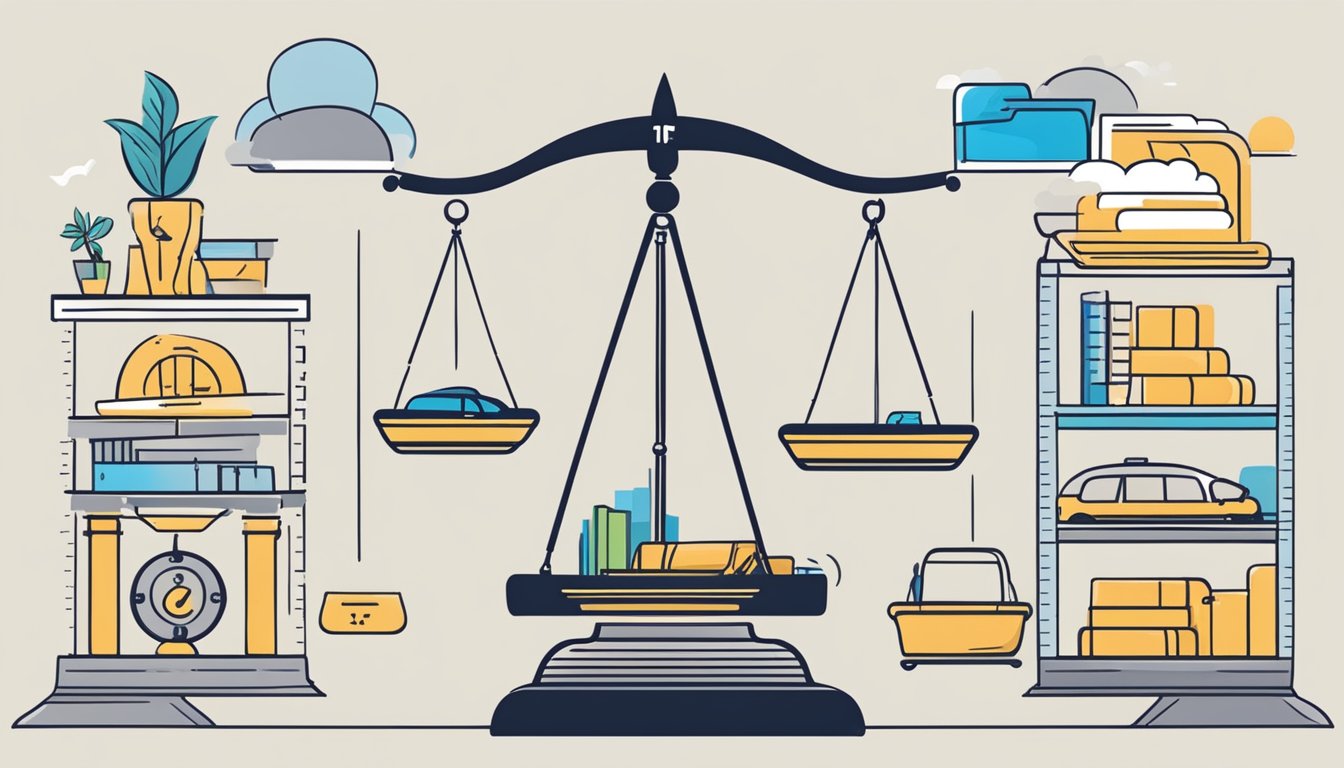 A scale comparing final expense and burial insurance with various influencing factors surrounding it